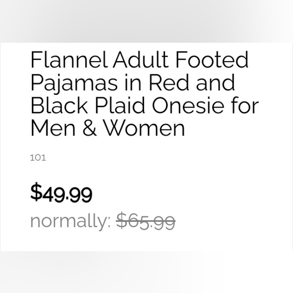 BIG FEET FLANNEL ADULT FOOTED UNISEX ONESIE PLAID PAJAMAS SZ. XL - Picture 5 of 6